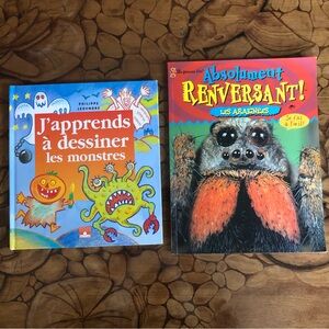 Livres vintage enfants Children's Books in French 90s Araignée Dessin Monstres